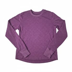 Athleta Girl Cozy Training Long Sleeve Top | Heather Plum | Size M (8-10)